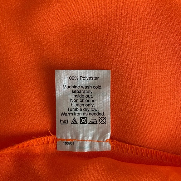 J. CREW Neon Orange Sleeveless Top Size 12 - Picture 7 of 8